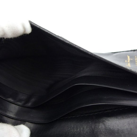 Salvatore Ferragamo length wallet Lizard tone type Auth used L3379 - Picture 6 of 8